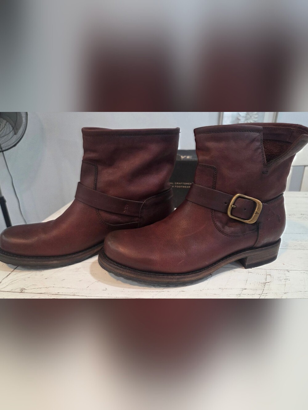 New - Frye Veronica Leather Bootie in Tonara Redwood, 8.5 - Picture 7 of 16